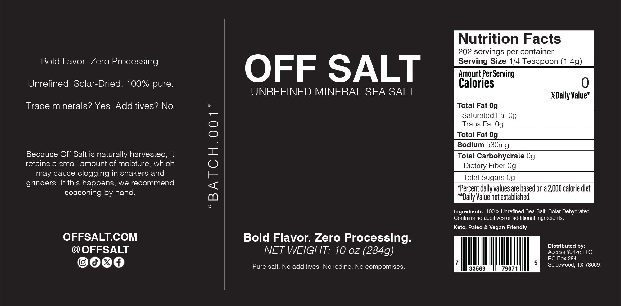 Off Salt Mineral Sea Salt